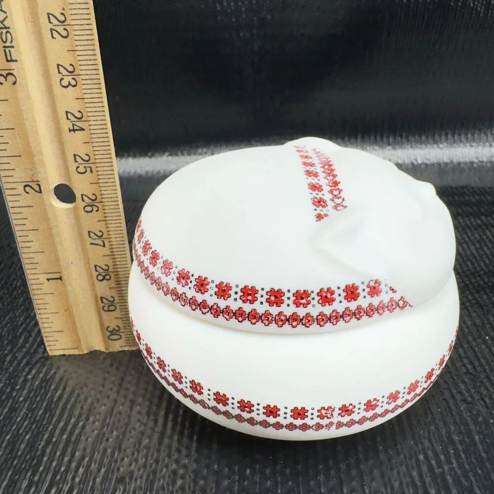 1980s Takahashi Ceramic Trinket Holder Smiling Sleeping Cat Jewelry Holder VTG‎